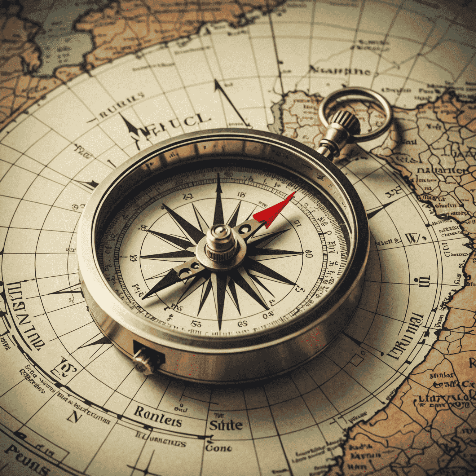 A compass on a map representing adapting business strategy